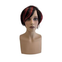 FASHION HAIR Damen-Perücke JENNY Schwarz-Rot