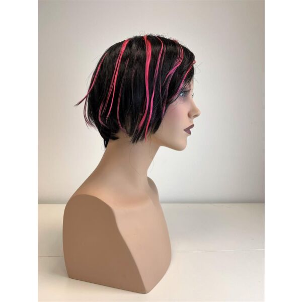 FASHION HAIR Damen-Perücke JENNY Schwarz-Pink
