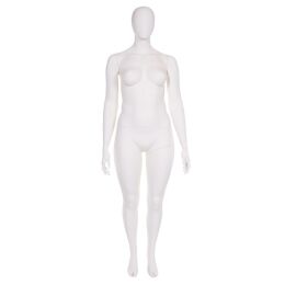 PLUS SIZE Damenfigur abstrakt weiß F01 stehend mit...