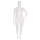 PLUS SIZE Damenfigur abstrakt weiß F03 stehend mit angewinkeltem Arm