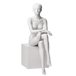 ADRIANA skulpturiert weiss Pos. 6 sitzend, restauriert