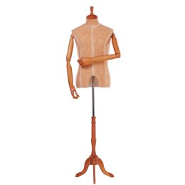VINTAGE male bust with flexible arms and wooden tripod