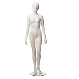 ADRIANA Damenfigur stilisiert weiss Pos. 1 inkl. Glasbodenplatte mit Fußdorn