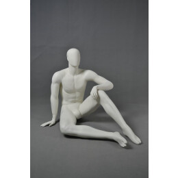 DAX Herrenfigur in ivory weiss mit Glasbodenplatte Pos. 4 sitzend