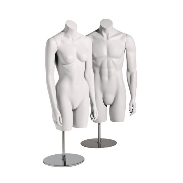 PREMIUM-Torso 3/4 Damentorso 102324, weiss ohne Standfuß