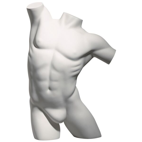 PREMIUM 3/4 Herrentorso ohne Arme, Weiß, 102354