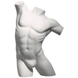 PREMIUM 3/4 Herrentorso ohne Arme, Weiß, 102354