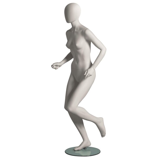Metro Sport-Schaufensterfigur Runnerin, weiß