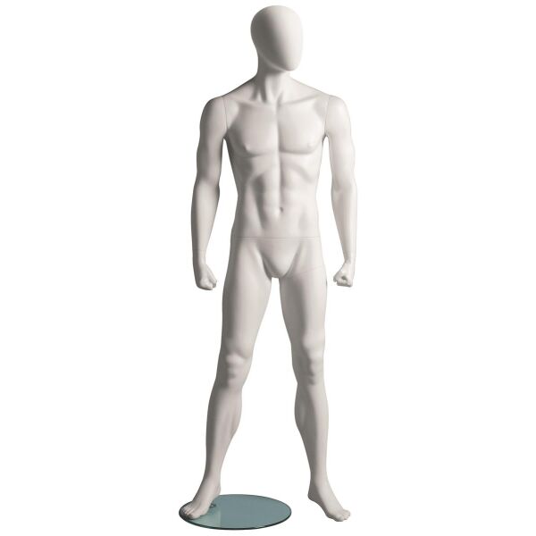 Metro Sport-Schaufensterfigur Fitness A Herr, Weiß, 101921