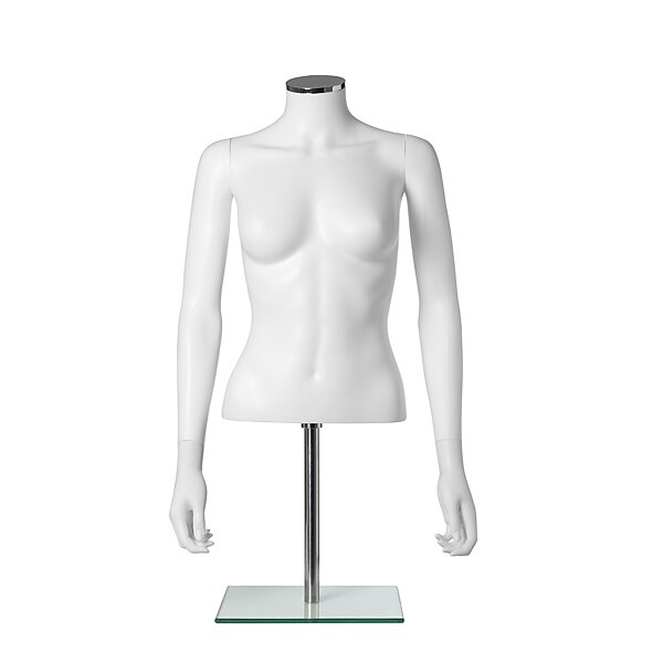 SMART weisser Damen-Torso TFSA1 mit Armen und Tischständer ohne Kopf