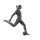 Top-Sports M323 Herren-Sportfigur, Fußball inkl. Standplatte mit Rückendorn, Graphitgrau RAL7024