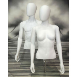 SMART weisser Herren-Torso TMSA1 mit Armen und Tischständer, ohne Kopf