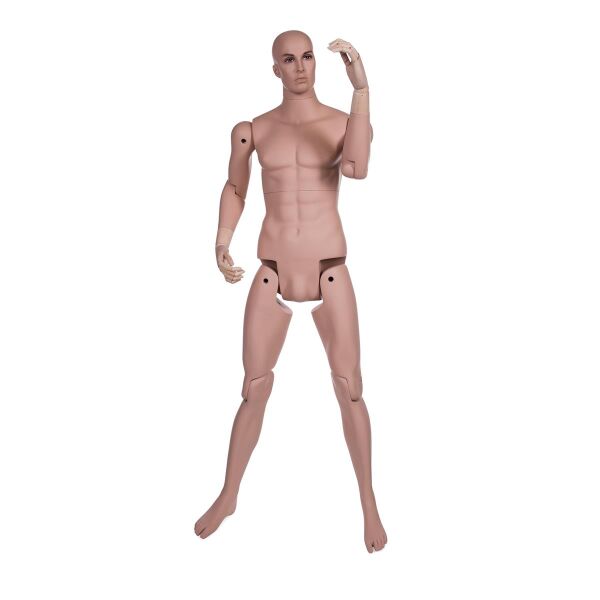 MUSEUM bewegliche Herrenfigur YM40 (HM01), realistisch hautfarbig inkl. Standfuß