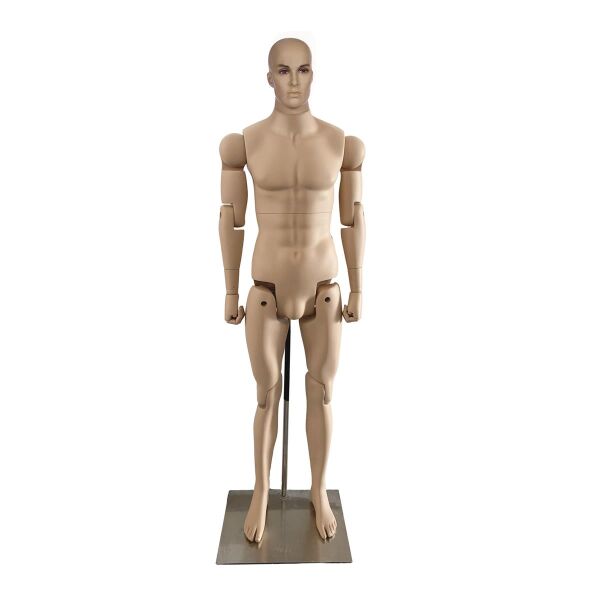 MUSEUM bewegliche Herrenfigur YM40 (HM01), realistisch hautfarbig inkl. Standfuß