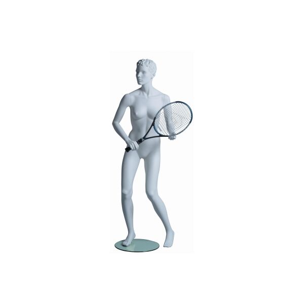 Sportfigur VANESSA, Tennis, skulpt. haut, inkl. Glasbodenplatte mit Fuß- und Wadendorn, 101726