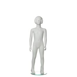 Rental mannequin kid 9004 matt-white incl. base