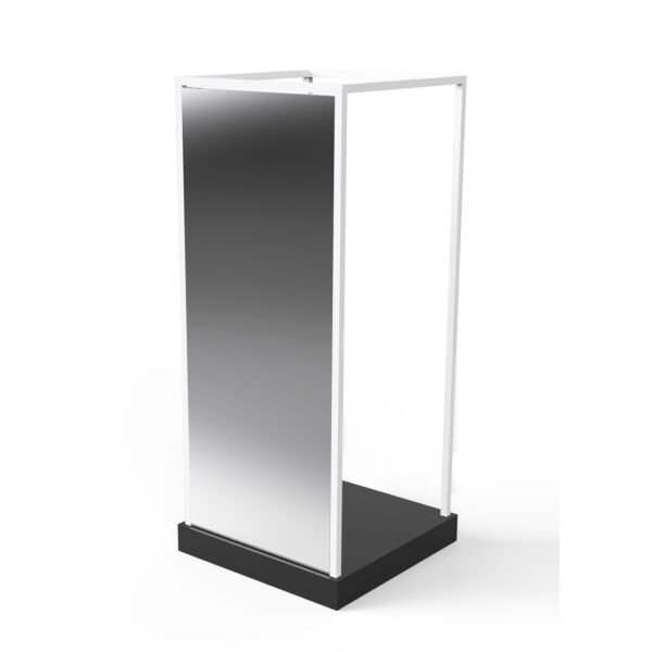 Vitrine Cage 6ISA mit Spiegel - 70x70x163cm