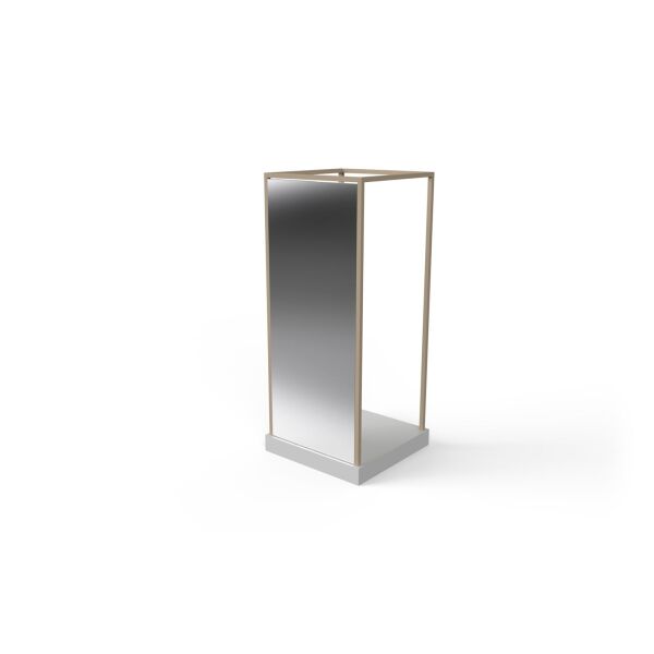 Vitrine Cage 6ISA mit Spiegel - 70x70x163cm