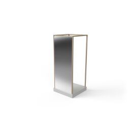 Vitrine Cage 6ISA mit Spiegel - 70x70x163cm
