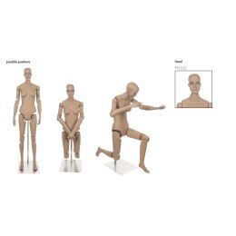 MUSEUM bewegliche Damenfigur YF31, realistisch hautfarbig  inkl. Standfuß
