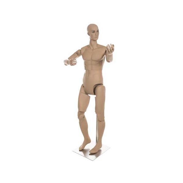 MUSEUM bewegliche Herrenfigur YM30, realistisch hautfarbig inkl. Standfuß