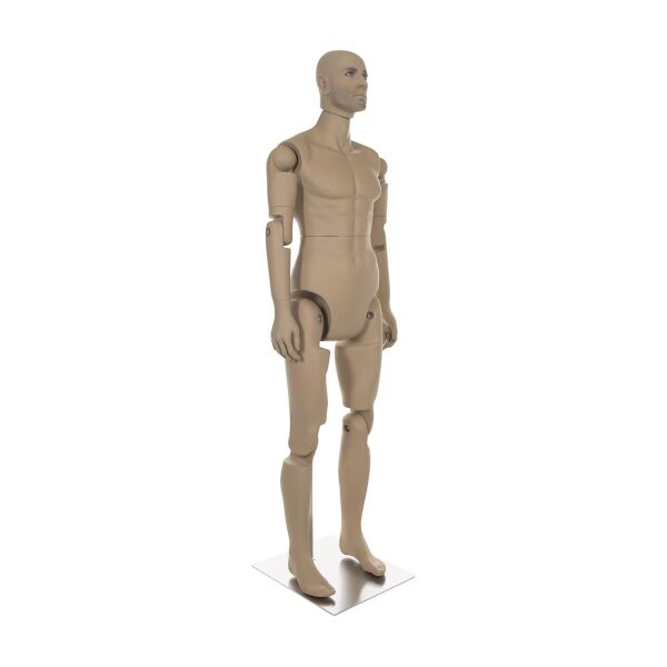 MUSEUM bewegliche Herrenfigur YM30, realistisch hautfarbig inkl. Standfuß