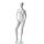 Rental mannequin ADRIANA 4 female matt-white sculptured incl. base