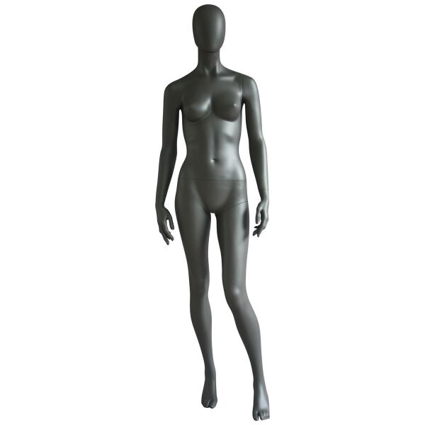 Rental mannequin PRO D06V female darkgrey matt incl. base