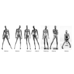 Rental mannequin PRO D08 female darkgrey matt incl. base