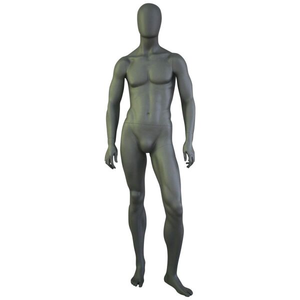 Rental mannequin PRO U05 male darkgrey matt incl. base