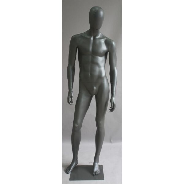 MEX abstrakte Herrenfigur Pos. 12, Raw-Lackierung inkl. Metallstandplatte mit Fuß- und Wadendorn
