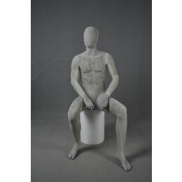 MEX abstrakte Herrenfigur Pos. 15, Raw-Lackierung, sitzend