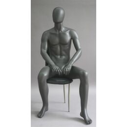 MEX abstrakte Herrenfigur Pos. 15, Raw-Lackierung, sitzend