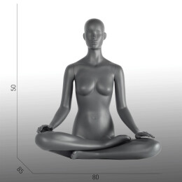 Miet-Damenfigur SPORT, Yoga graphitgrau