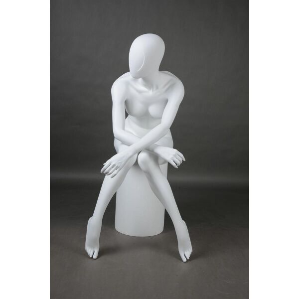 ALIX abstrakte Damenfigur Pos. 18, Raw-Lackierung, sitzend