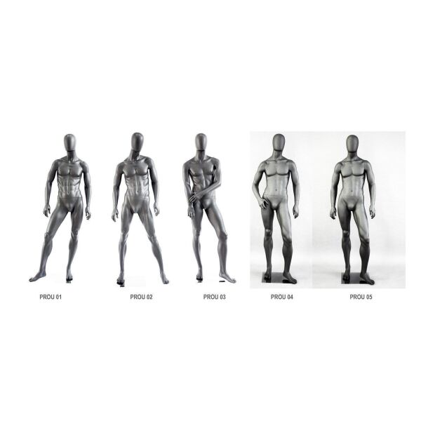 PROPORTION abstrakte Herrenfigur PROU 03 inkl. Bodenplatte, Fuß und Wadendorn