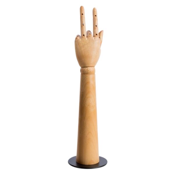 FLEXI female hand display on stand, h46cm, movable articulated hand D74