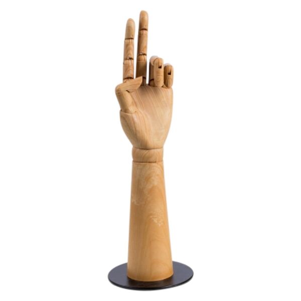 FLEXI female hand display on stand, h36cm, movable articulated hand D75