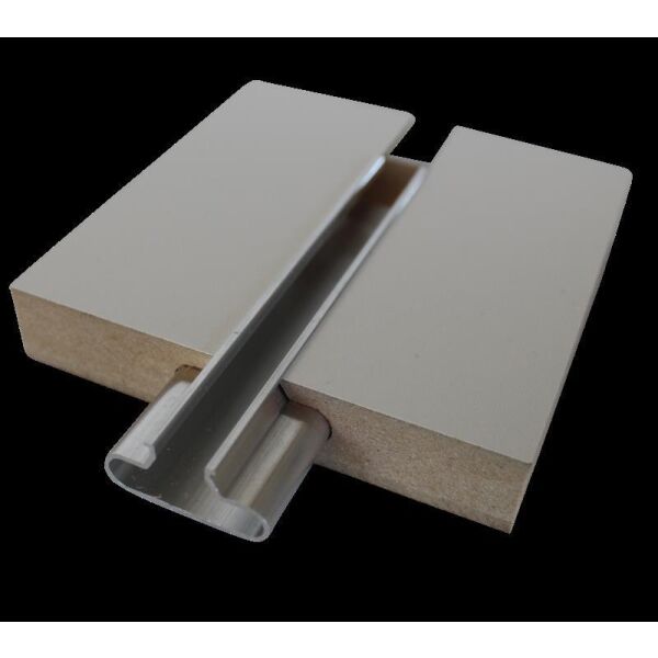 Slatwall 120x120cm black, incl. aluminium inserts