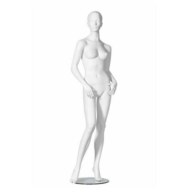 NATALIE Pos. 3 skulpturierte Damenfigur inkl. Glasbodenplatte mit Fußdorn