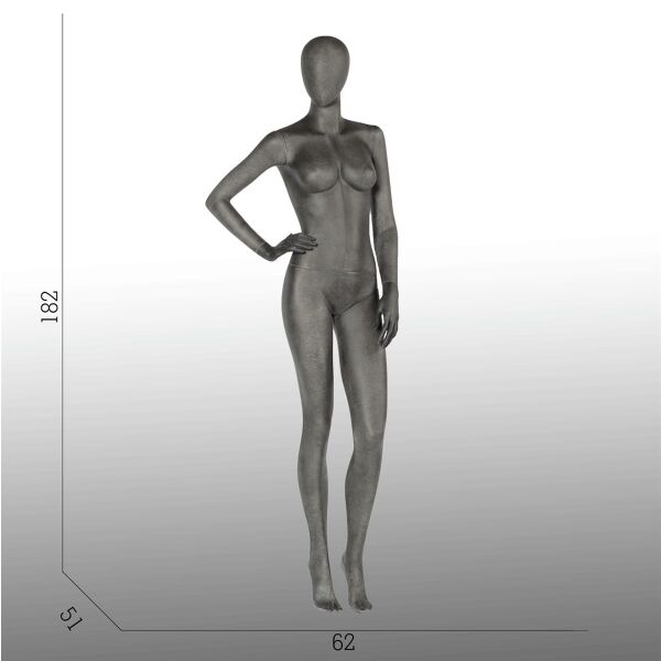 ELEMENTS PF02 Damenfigur halbtransparente Glasfaser-Optik