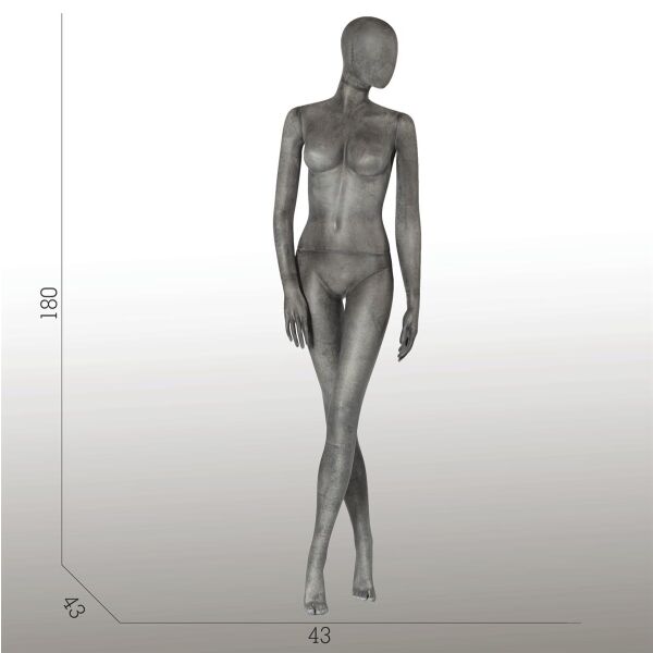 ELEMENTS PF03 Damenfigur halbtransparente Glasfer-Optik