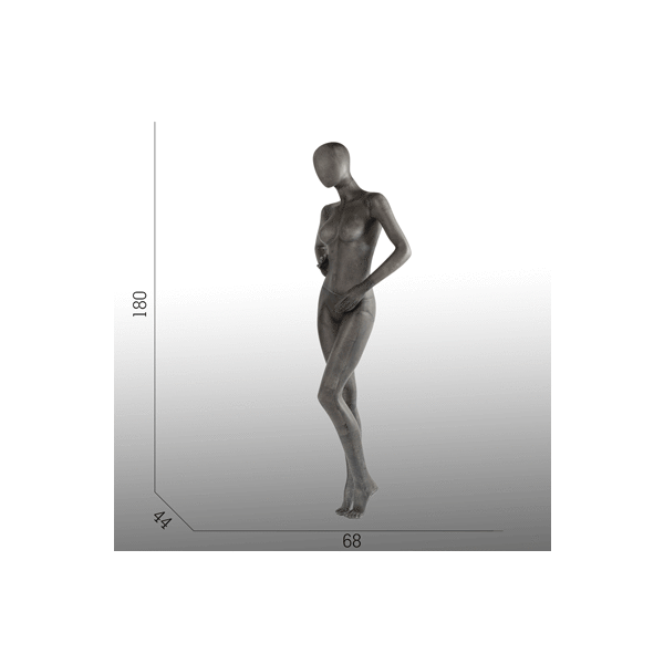 ELEMENTS PF04 Damenfigur halbtransparente Glasfer-Optik