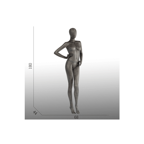 ELEMENTS PF04 Damenfigur halbtransparente Glasfer-Optik
