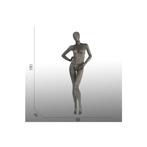 ELEMENTS PF04 Damenfigur halbtransparente Glasfer-Optik