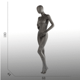 ELEMENTS PF04 Damenfigur halbtransparente Glasfer-Optik