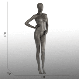 ELEMENTS PF04 Damenfigur halbtransparente Glasfer-Optik