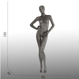 ELEMENTS PF04 Damenfigur halbtransparente Glasfer-Optik