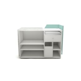 HI RETAIL Ladentheke NEWDESIGN, Counter, Kassentheke 144x74x108 cm