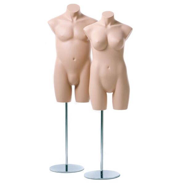 BASIC-BODY Damen-Torso XXL, hautfarbig, inkl. Ständer, 102322